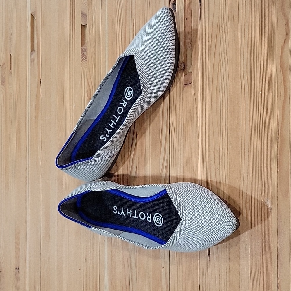 Gray Rothy's Pointed Toe Flats